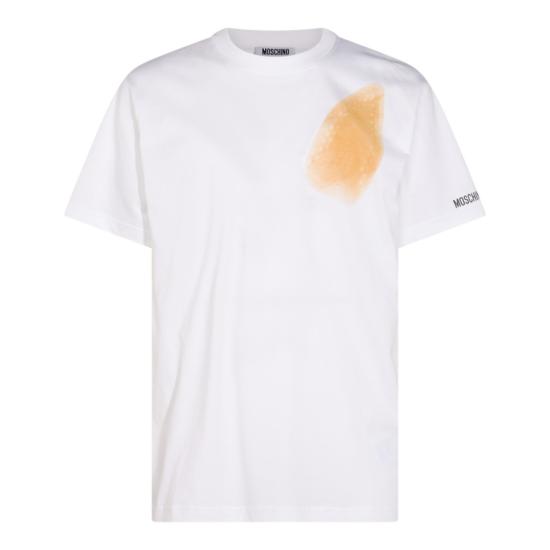 25FW 모스키노 반팔 티셔츠 252ZZ070252411001 White