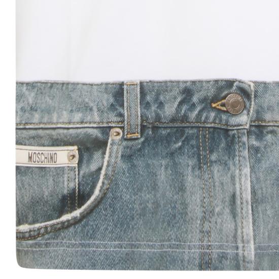 26SS 모스키노 반팔 티셔츠 261ZZ070402411001 White - MOSCHINO