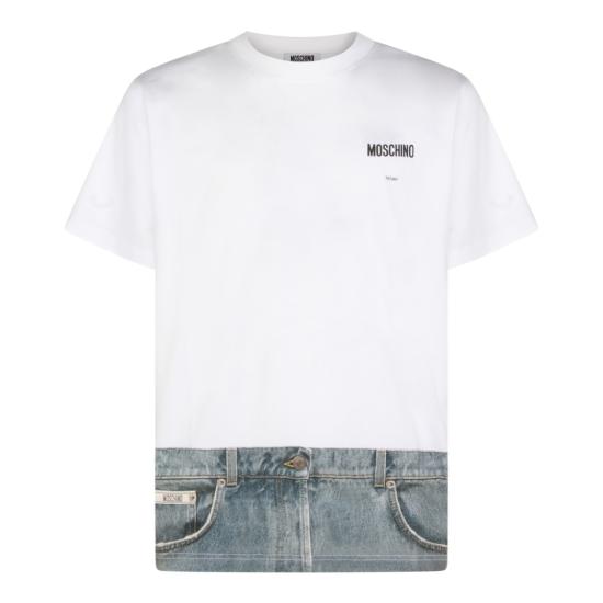 26SS 모스키노 반팔 티셔츠 261ZZ070402411001 White