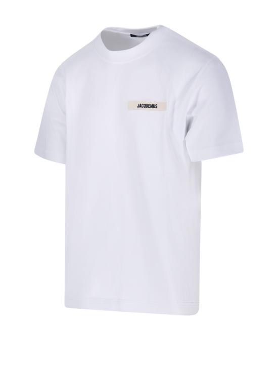 26SS 자크뮈스 그로그랭 로고 티셔츠 TSM00133AJ00226 100 WHITE - JACQUEMUS