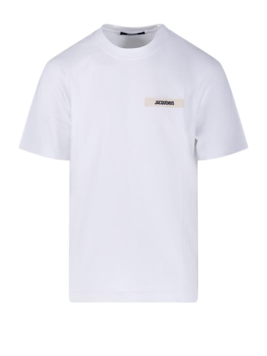 26SS 자크뮈스 그로그랭 로고 티셔츠 TSM00133AJ00226 100 WHITE