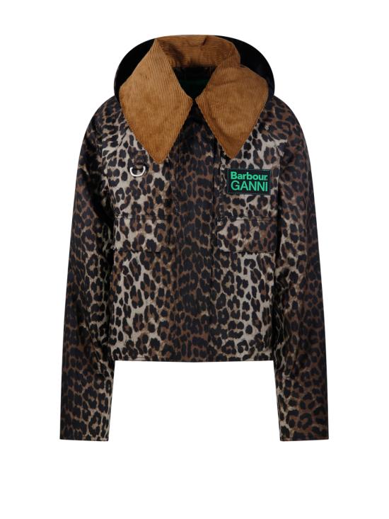 26SS 바버 X 가니 자켓 263MLWX1529 BK11 LEOPARD PRINT CLASSI