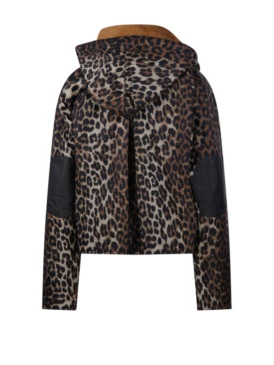 26SS 바버 X 가니 자켓 263MLWX1529 BK11 LEOPARD PRINT CLASSI - BARBOUR X GANNI