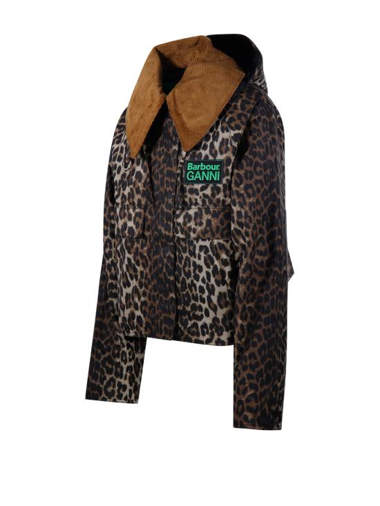 26SS 바버 X 가니 자켓 263MLWX1529 BK11 LEOPARD PRINT CLASSI - BARBOUR X GANNI