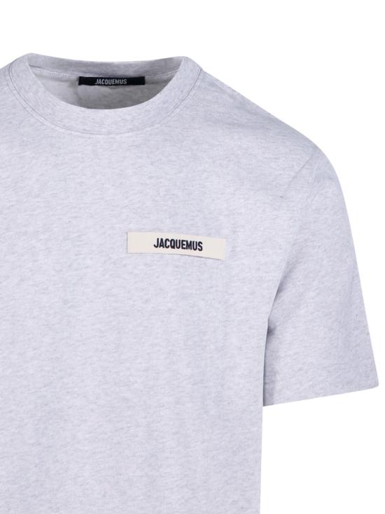 26SS 자크뮈스 그로그랭 로고 티셔츠 TSM00133AJ00226 950 GREY - JACQUEMUS