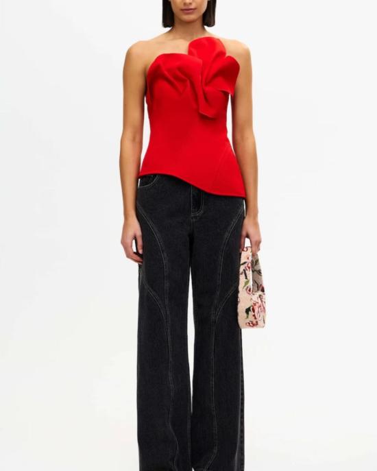  아클레어 롱 원피스 아클러 에셔 맥시 드레스 체리 레드 - ACLER