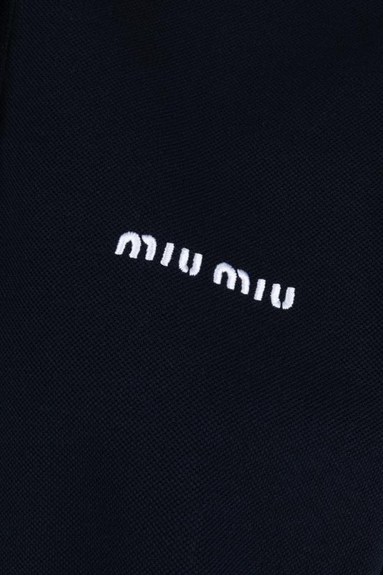 26FW 미우미우 폴로 티셔츠 MJN53514RW F0008 BLEU - MIU MIU