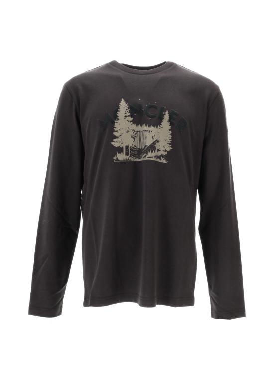 25FW 몽클레어 긴팔 티셔츠 K20918D0001689AZ9 998 CHARCOAL