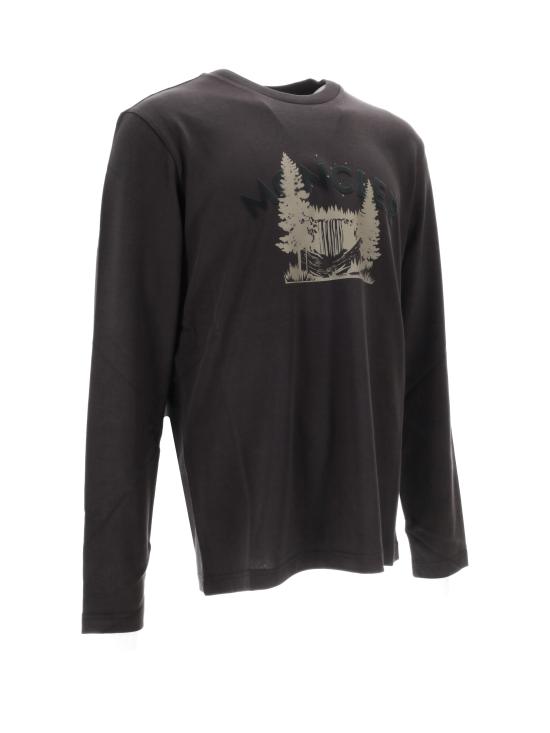 25FW 몽클레어 긴팔 티셔츠 K20918D0001689AZ9 998 CHARCOAL - MONCLER