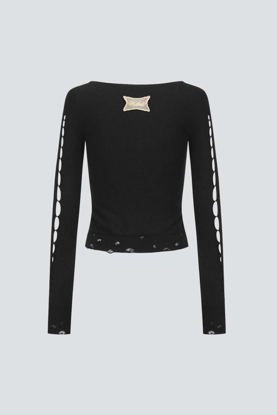  Ruibuilt 가디건 루이빌트 오닉스 컷아웃 니트 - OTHER BRANDS