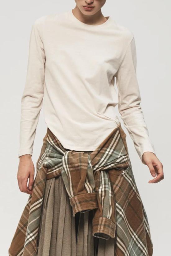  6397 긴팔 티셔츠 미니 보이  오트밀크