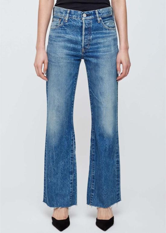  마우지 데님 팬츠 무시 아틀란티스 플레어 진 블루