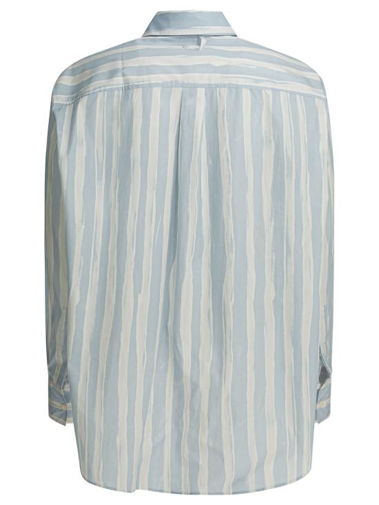 26SS 자크뮈스 긴팔 셔츠 SHM00605AW00691BLUE BEIGE GOUACHE PRINT Blue - JACQUEMUS