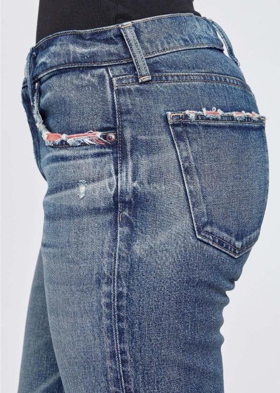  마우지 데님 팬츠 무시 엔슬리 슬림 스트레이트 진 블루 - MOUSSY