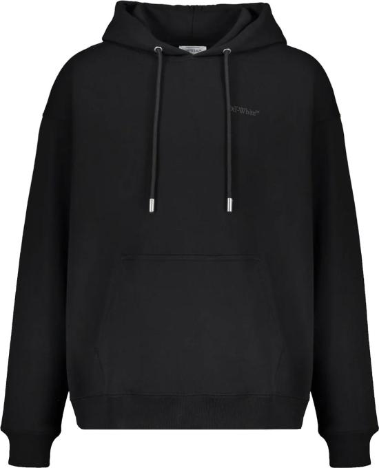 25FW 오프화이트 후드 티셔츠 44MBB085G5F0081010 BLACK