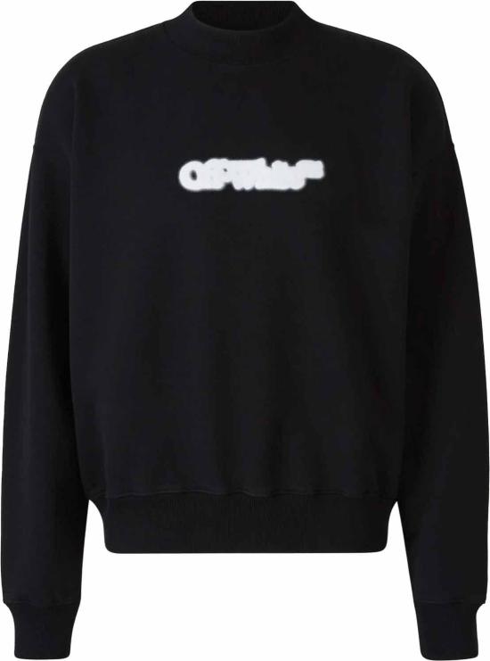 25FW 오프화이트 긴팔 티셔츠 44MBA054G5F00C1001 BLACK