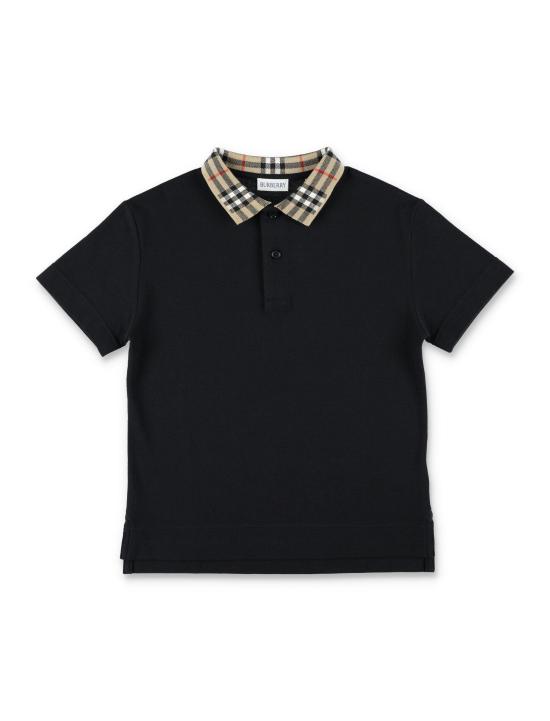 26SS [키즈] 버버리 폴로 셔츠 8105570 A1189 BLACK