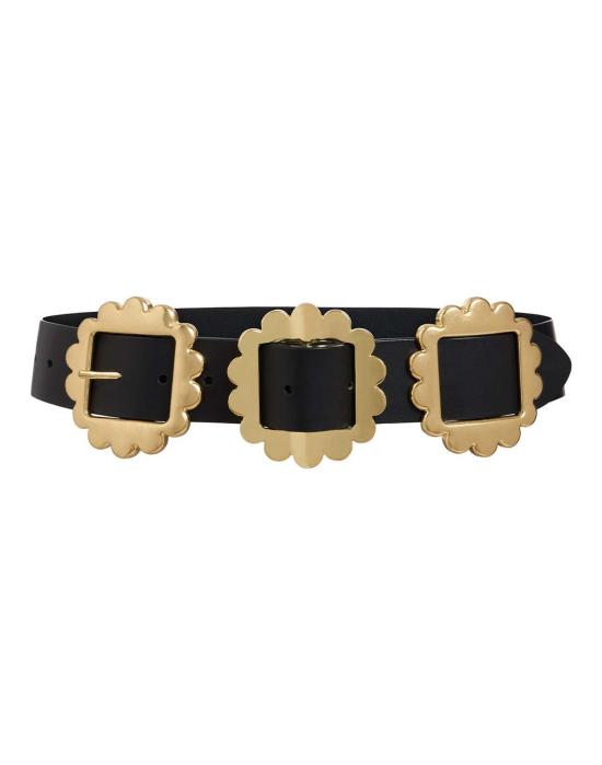  신시아 로리 레귤러 벨트 신시아 로울리 골드 버클  블랙 - CYNTHIA ROWLEY