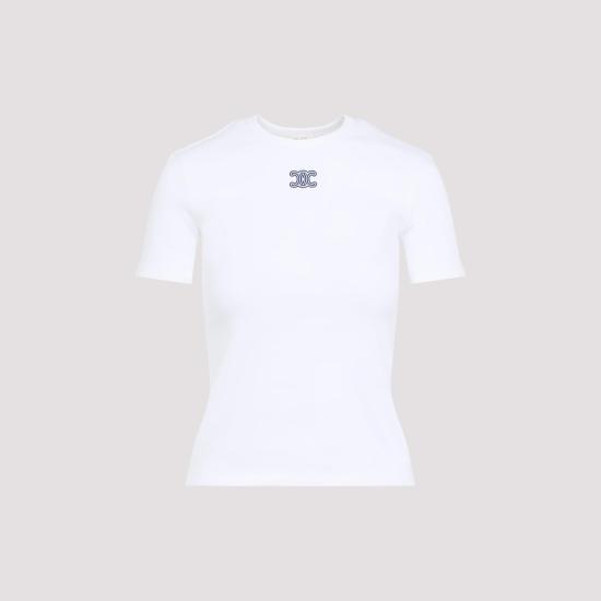 26SS 셀린느 반팔 티셔츠 RX0IX1407 01MA OFF WHITE NAVY - CELINE