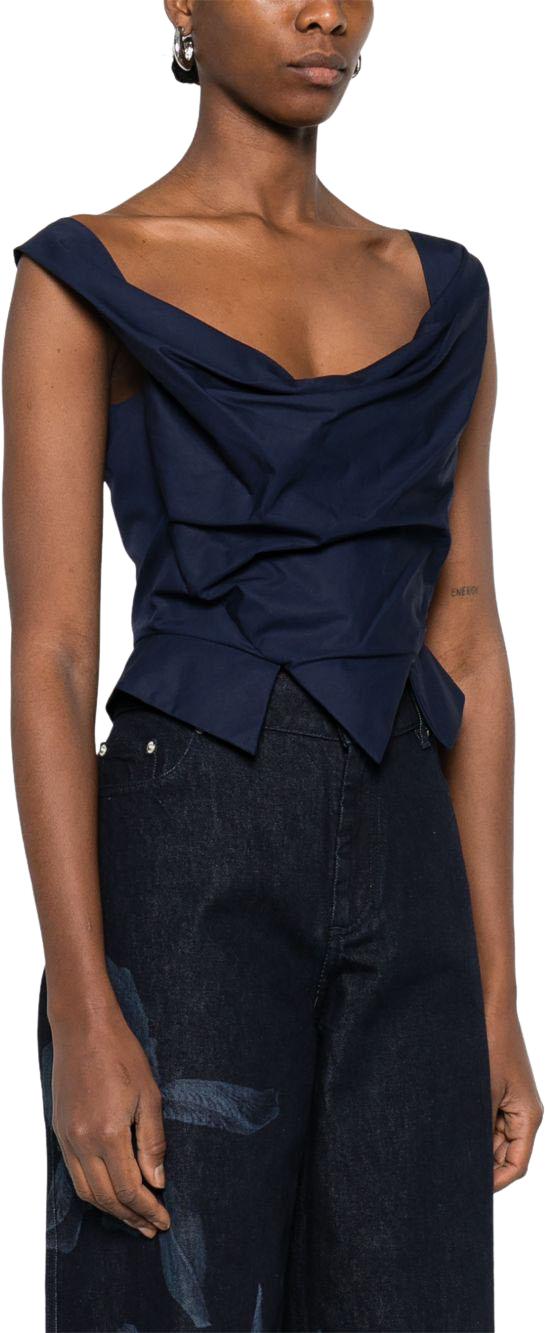 26SS 비비안웨스트우드 민소매 티셔츠 1505000MW009QK410 BLUE - VIVIENNE WESTWOOD