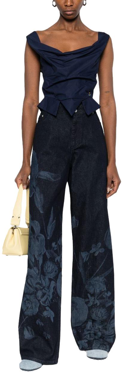 26SS 비비안웨스트우드 민소매 티셔츠 1505000MW009QK410 BLUE - VIVIENNE WESTWOOD