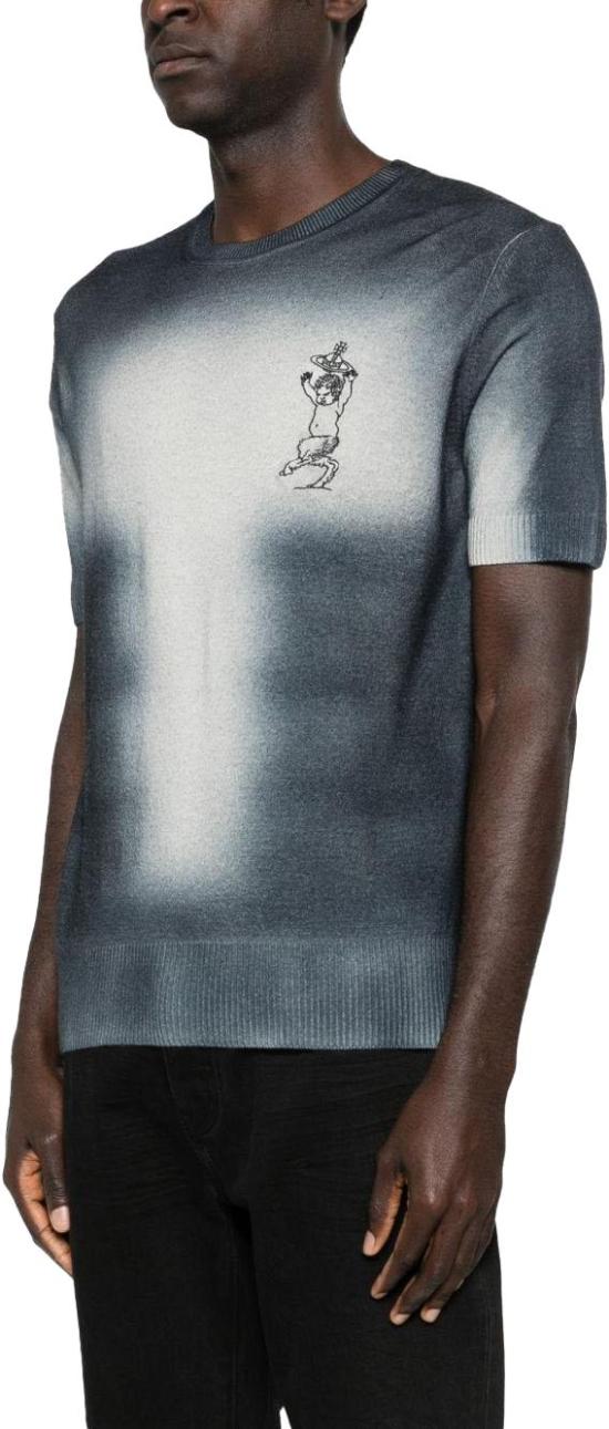 26SS 비비안웨스트우드 반팔 티셔츠 27010030Y004IK410 BLUE - VIVIENNE WESTWOOD