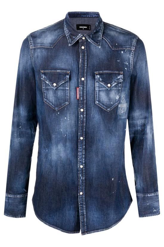  디스퀘어드2 데님 셔츠 S74DM0526S30341470 BLUE - DSQUARED2