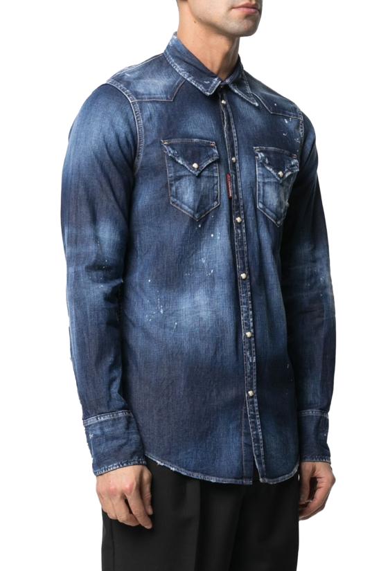  디스퀘어드2 데님 셔츠 S74DM0526S30341470 BLUE - DSQUARED2