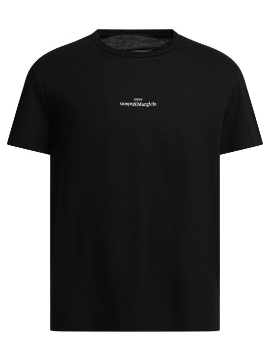 26SS 마르지엘라 디스트로이드 로고 티셔츠 S30GC0701S22816900 Black
