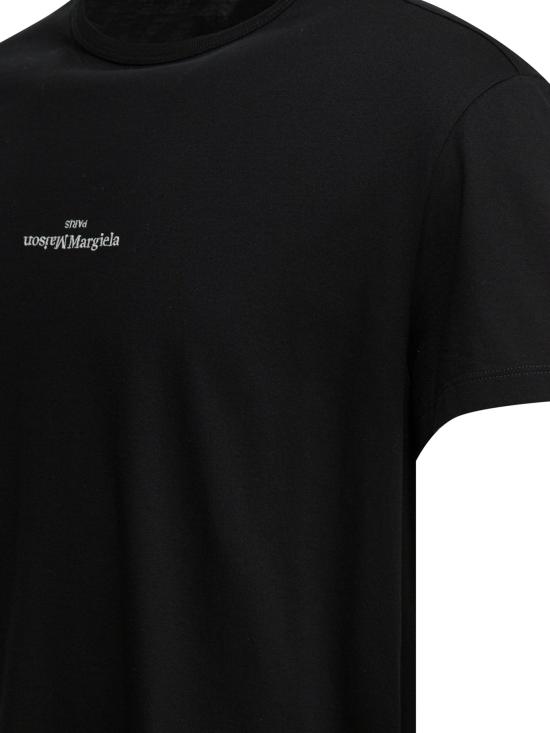 26SS 마르지엘라 디스트로이드 로고 티셔츠 S30GC0701S22816900 Black - MAISON MARGIELA