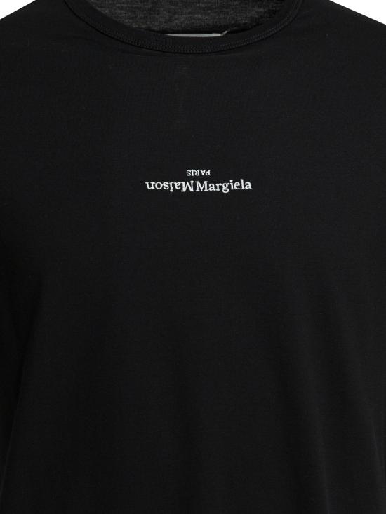 26SS 마르지엘라 디스트로이드 로고 티셔츠 S30GC0701S22816900 Black - MAISON MARGIELA