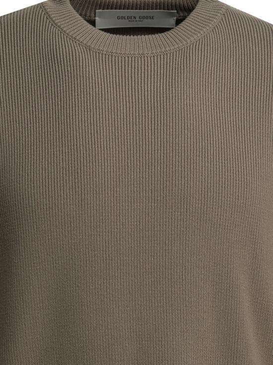 26SS 골든구스 Golden 레터링 크루넥 스웨터 GMP00841P00211215192 Beige - GOLDEN GOOSE