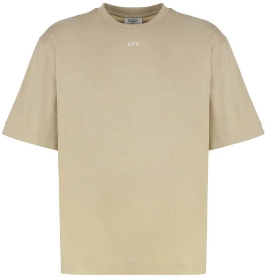 25FW 오프화이트 반팔 티셔츠 44MAA120G5J00M6101 BEIGE