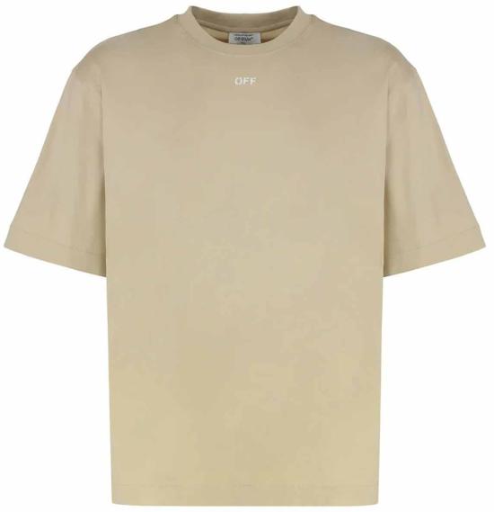 25FW 오프화이트 반팔 티셔츠 44MAA120G5J00M6101 BEIGE