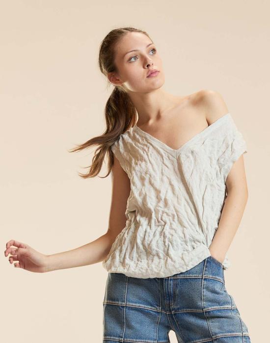  신시아 로리 민소매 티셔츠 신시아 로울리 파치먼트 탱크탑 화이트 - CYNTHIA ROWLEY