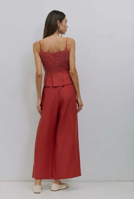  아잘레아 크롭 팬츠 아잘리아 엘로이즈 주름 린넨 팬츠 - AZALEA