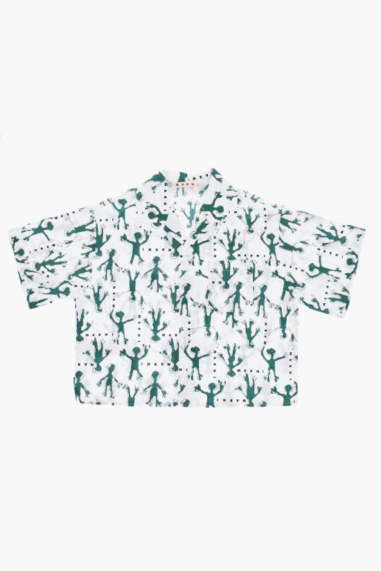  [키즈] 마르니 셔츠 M01062 M00S1 0M100 Bianco Verde
