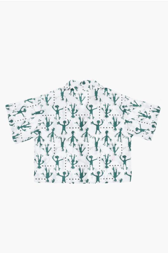  [키즈] 마르니 셔츠 M01062 M00S1 0M100 Bianco Verde - MARNI