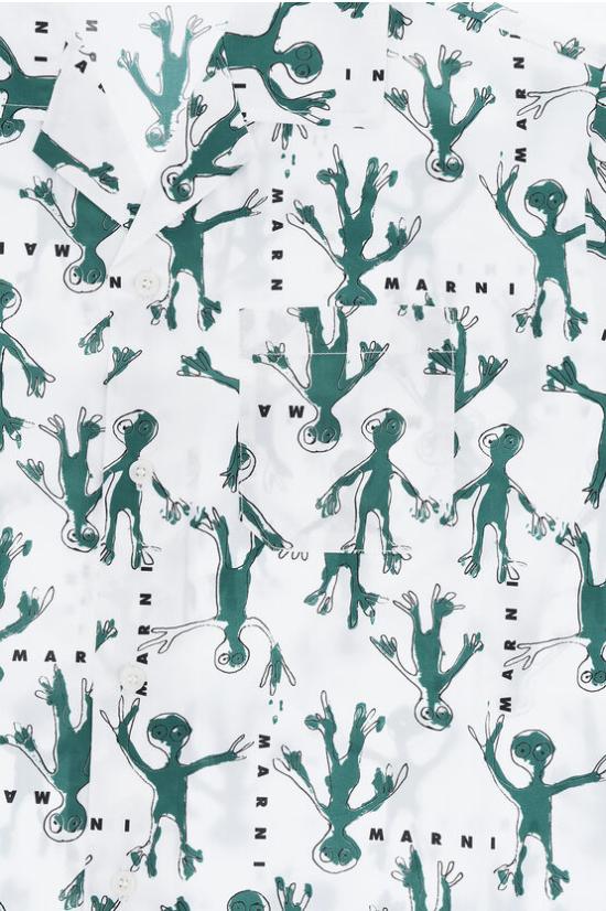  [키즈] 마르니 셔츠 M01062 M00S1 0M100 Bianco Verde - MARNI