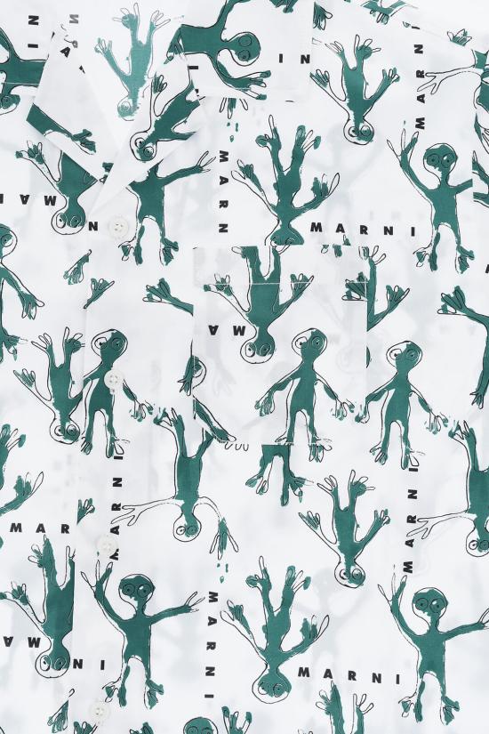  [키즈] 마르니 셔츠 M01062 M00S1 0M100 Bianco Verde - MARNI