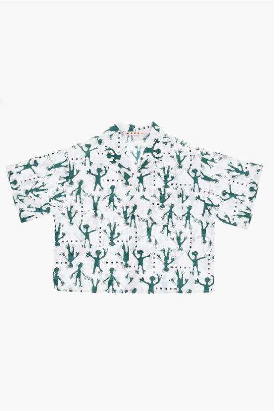  [키즈] 마르니 셔츠 M01062 M00S1 0M100 Bianco Verde