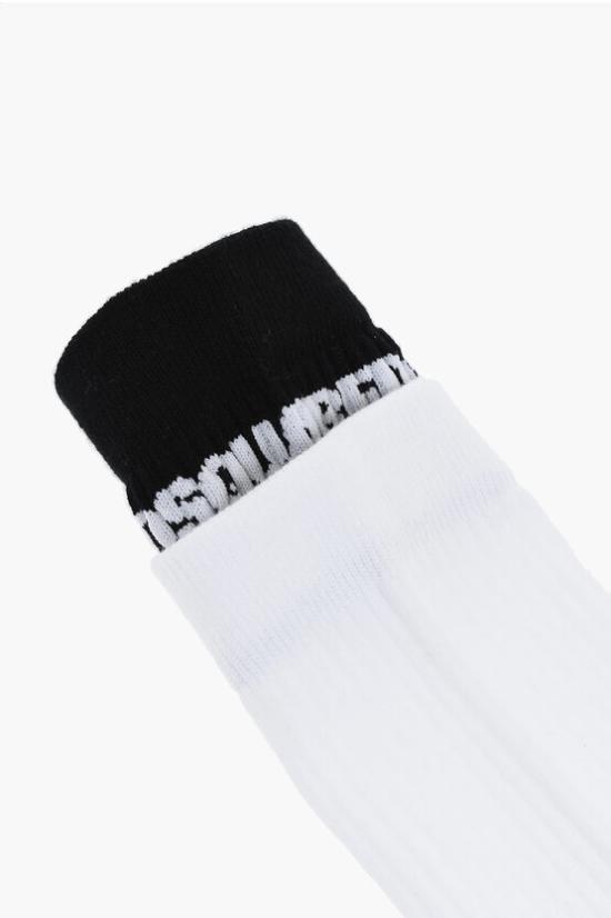  디스퀘어드2 양말 S82DFV07 SJ2740 110 White - DSQUARED2