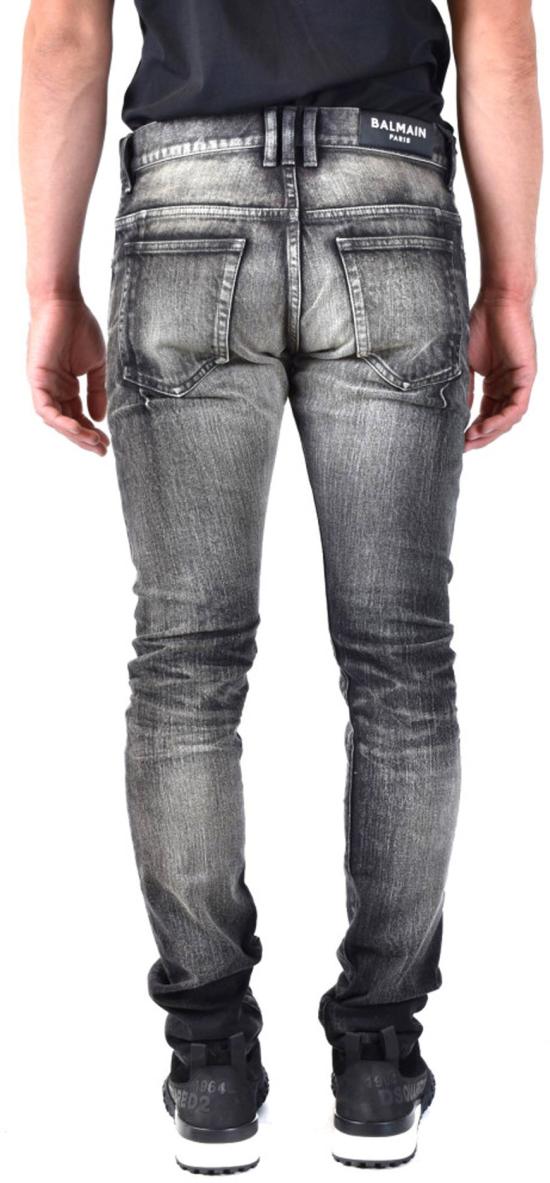  발망 데님 팬츠 UH15230Z0090PA BLACK - BALMAIN