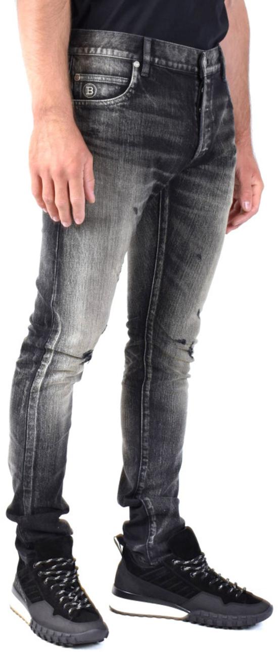  발망 데님 팬츠 UH15230Z0090PA BLACK - BALMAIN