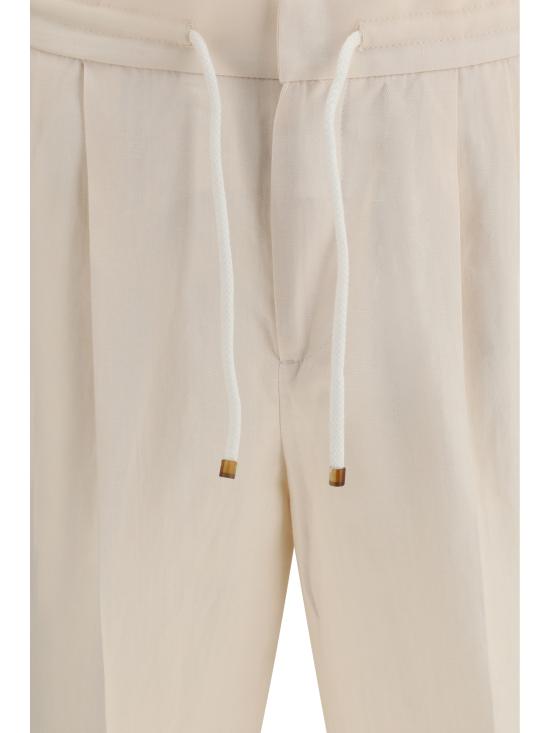 26SS 브루넬로 쿠치넬리 스트레이트 팬츠 MH255E1710 C2441 CREAM - BRUNELLO CUCINELLI