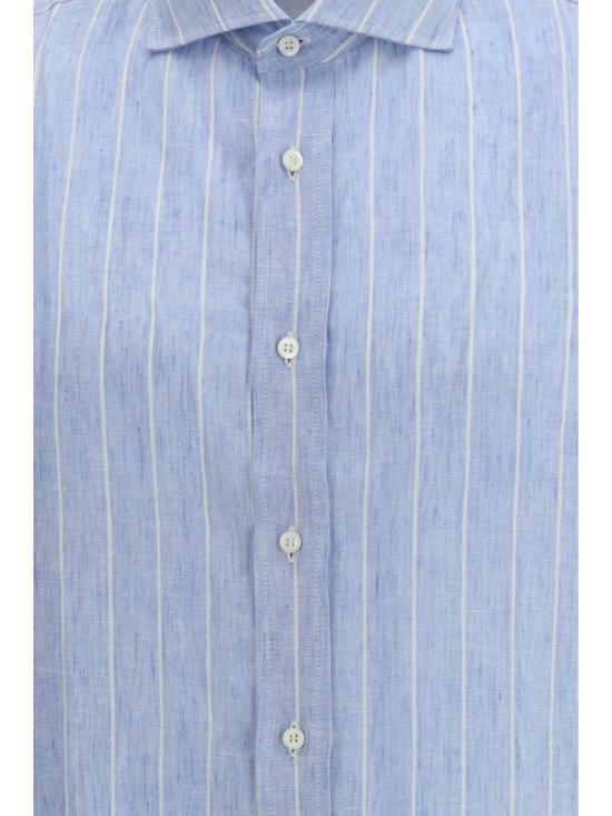26SS 브루넬로 쿠치넬리 긴팔 셔츠 MA6860627 C161 LIGHT BLUE - BRUNELLO CUCINELLI