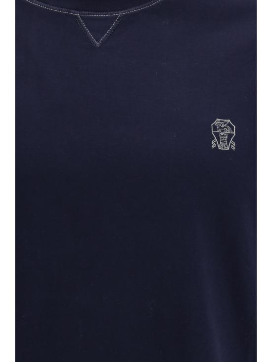 26SS 브루넬로 쿠치넬리 반팔 티셔츠 M0B131328G CW369 BLUE - BRUNELLO CUCINELLI