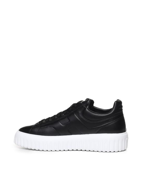 26SS 호간 H 스트라이프 스니커즈 HXM6450FC60LE9 B999 BLACK - HOGAN