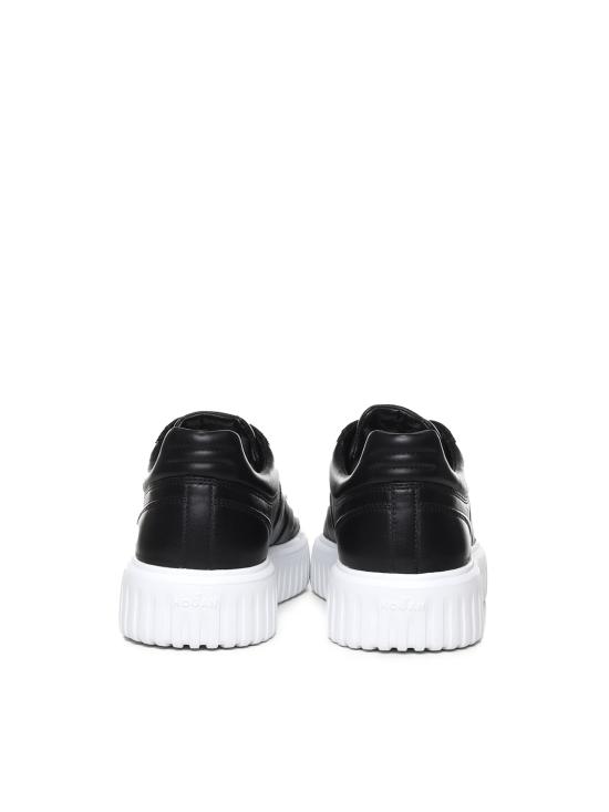 26SS 호간 H 스트라이프 스니커즈 HXM6450FC60LE9 B999 BLACK - HOGAN
