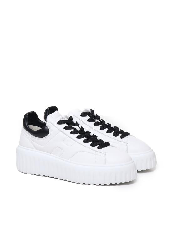 26SS 호간 H-스트라이프 스니커즈 HXW6450FC60LE9 0001 WHITE BLACK - HOGAN